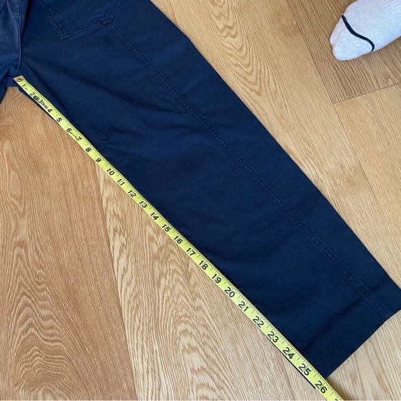 SOLD - Anthropologie Maeve High-Rise Slim Curved Sailor Pants in Navy Blue - Picture 7 of 14